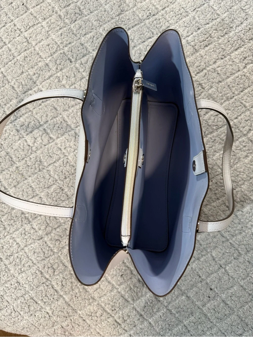 kate spade Cream Leather Structured Tote